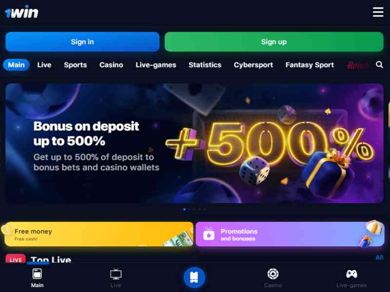Situs resmi kasino online 1win