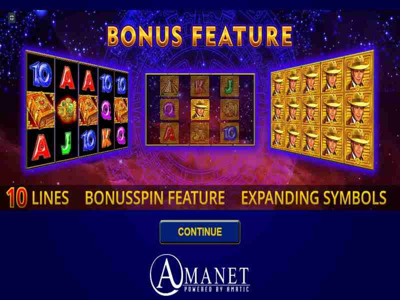 Permainan bonus di Book of Aztec