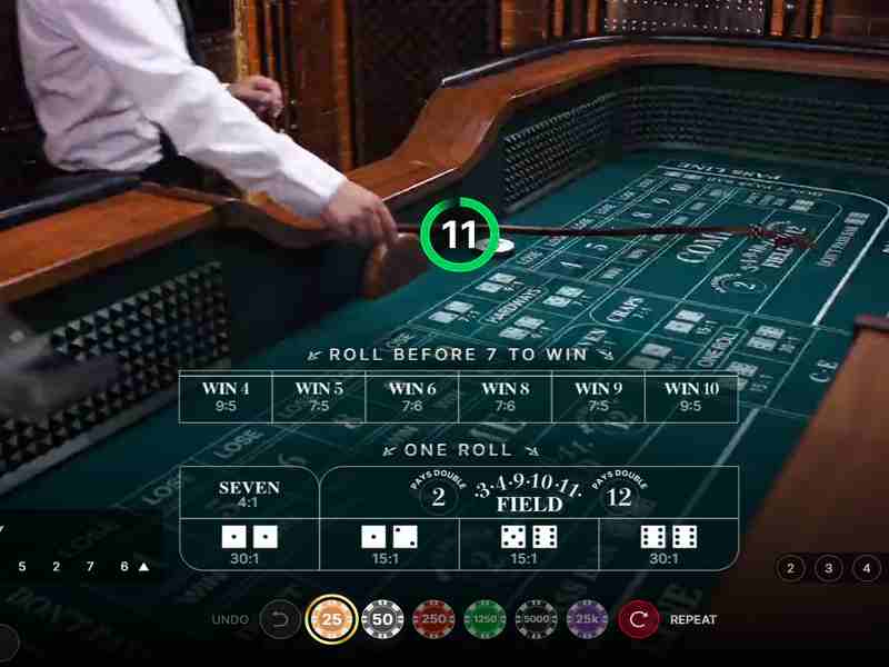 Tempat bermain Craps Live