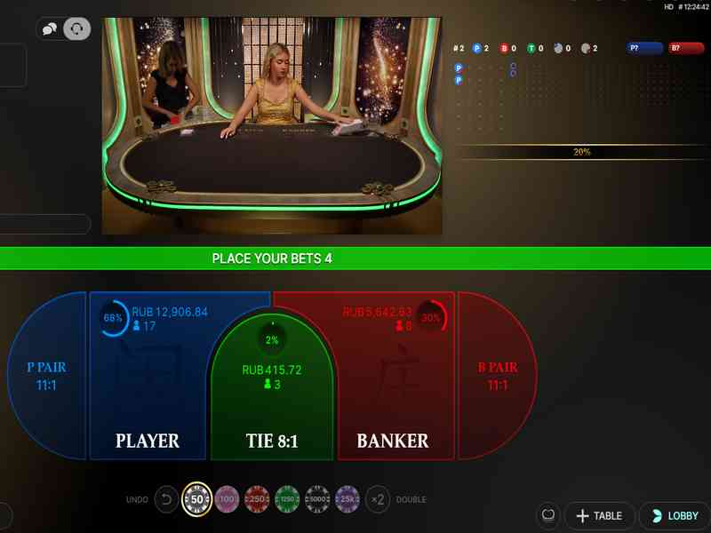 Fitur permainan Intip Baccarat
